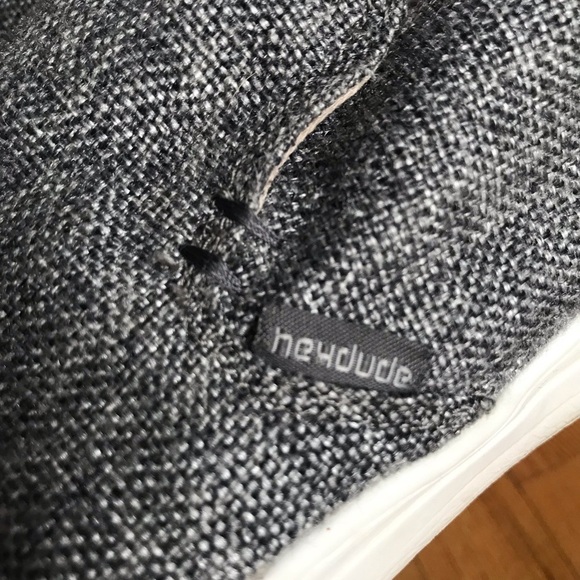 Hey Dude Peyton shoes sneakers linen grey black gray Eu 40 US womens size 9 - Picture 6 of 13